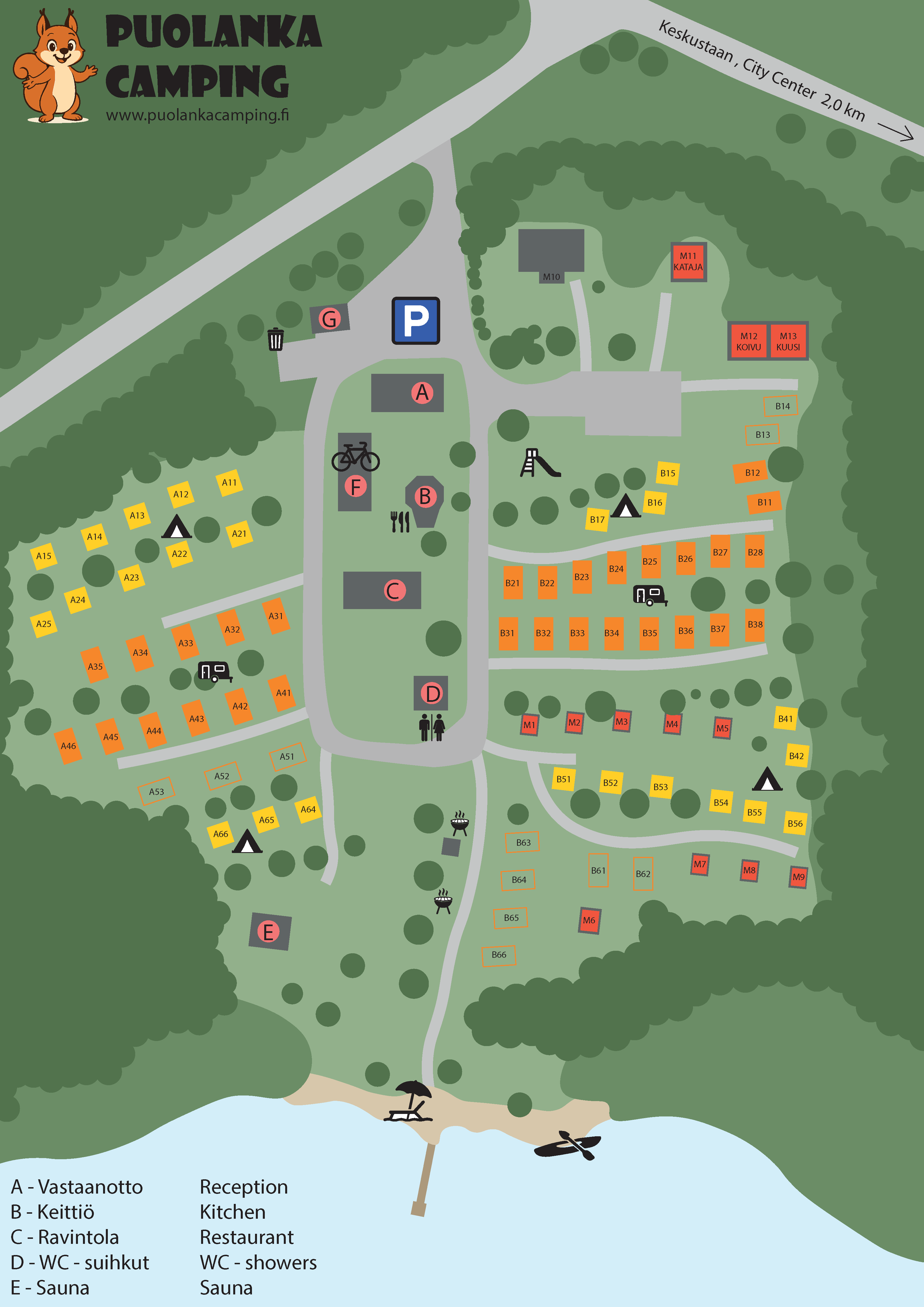 Carte du camping
